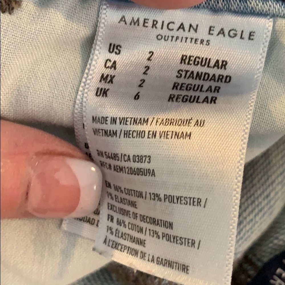 AE Super Stretch Skinny HW Jegging Light Wash 8/18​​​​​​​​​ - Picture 7 of 8